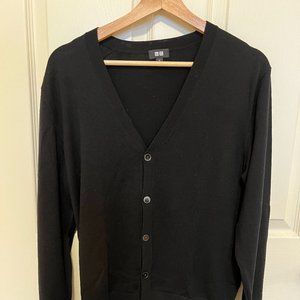 Uniqlo Black Merino Cardigan (Small)